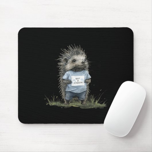 Not A Hugger Hedgehog Mousepad (Mit Mouse)