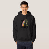 Not A Hugger  Rainbow Cactus Quote Art Hoodie (Vorne ganz)