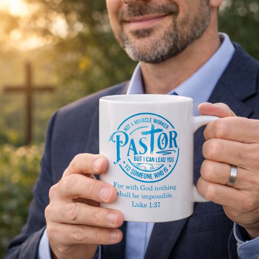 Not A Miracle Worker Blue Pastor Appreciation Kaffeetasse