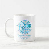 Not A Miracle Worker Blue Pastor Appreciation Kaffeetasse (Links)