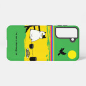 Not a Morning Cat Grumpy Cat Galaxy Case – Green Samsung Galaxy Hülle (Rückseite (Horizontal))