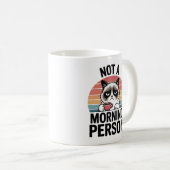 Not A Morning Person Grumpy Cat Funny Coffee Mug C Kaffeetasse (VorderseiteRechts)