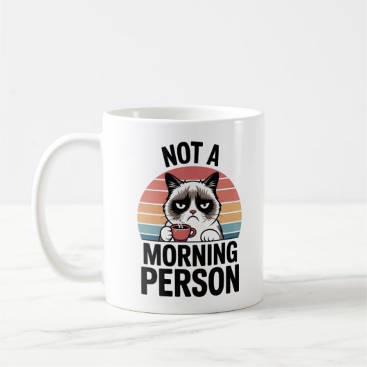 Not A Morning Person Grumpy Cat Funny Coffee Mug C Kaffeetasse (Links)