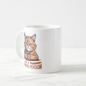 Not A Morning Person Grumpy Orange Cat Funny Coffe Kaffeetasse (Vorderseite Links)