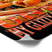 Not A Party Until Glizzy Funny Wiener Hot Dog Meme Poster (Ecke)