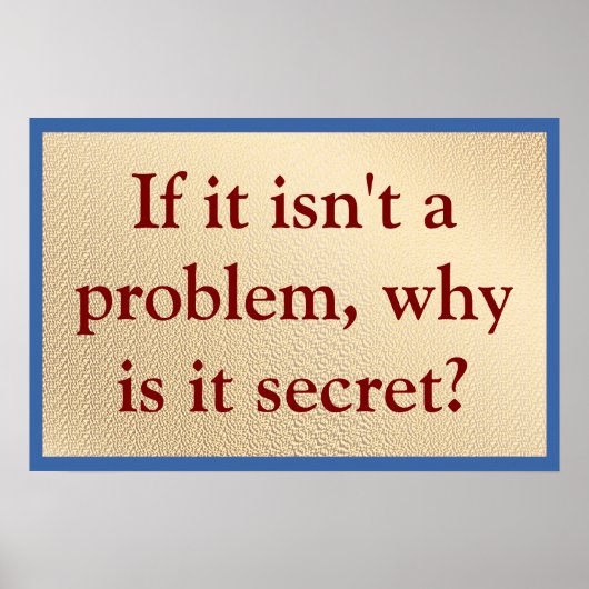 Not a Problem Why Secret Poster (Vorne)