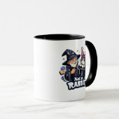 Not a Rabbit – Wizard Pulling Cat Funny Tasse (VorderseiteRechts)