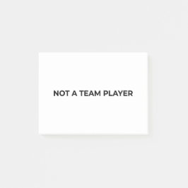Not A Team Player Minimalist Professional  Post-it Klebezettel