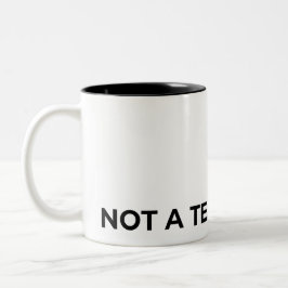Not A Team Player Typographic Minimalist Zweifarbige Tasse