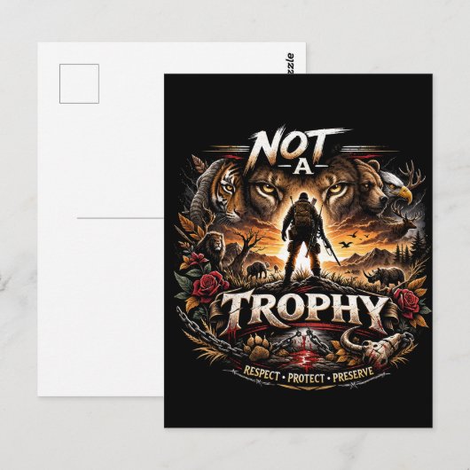 Not a Trophy Postkarte (Vorne/Hinten)