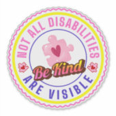 Not all Disabilities are visible Car Decal Sticker (Vorderseite)