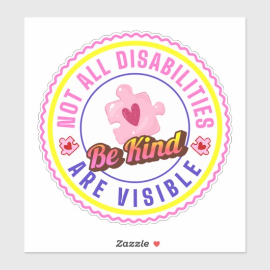 Not all Disabilities are visible Car Decal Sticker (Blatt)