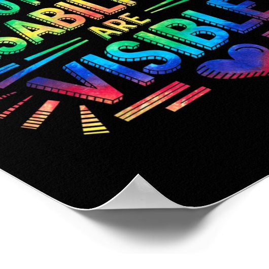 Not All Disabilities Are Visible Cool Invisible Di Poster (Ecke)