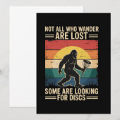 Not All Who Wander Are Lost Funny Disc Golf Disc  Einladung (Vorne/Hinten)