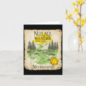 Not All Who Wander Are Lost Funny Maps Rpg Parody  Karte (Gelbe Blume)