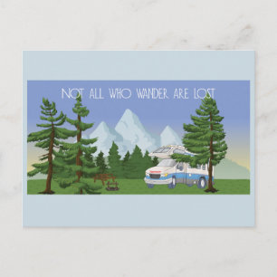 Not All Who Wander Are Lost Postcard Feiertagspostkarte