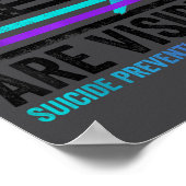 Not All Wounds Are Visible American Flag Suicide P Poster (Ecke)