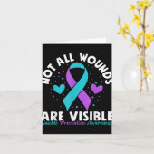 Not All Wounds Are Visible Suicide Awareness Menta Karte (Gelbe Blume)