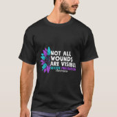 Not All Wounds Are Visible Suicide Awareness Menta T-Shirt (Vorderseite)