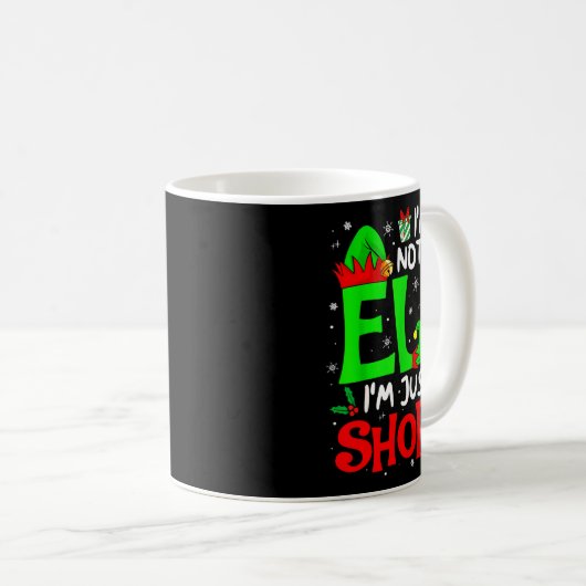 Not An Elf I'm Just Short Funny Christmas Family M Kaffeetasse (VorderseiteRechts)