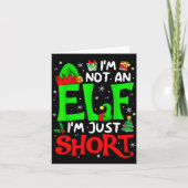 Not An Elf I'm Just Short Funny Christmas Family M Karte (Vorderseite)