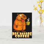 Not Before Coffee-tee – Funny Morning Capybara And Karte (Gelbe Blume)