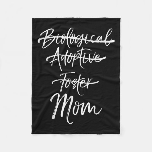 Not Biological Adoptive Foster Just Mom Shirt Mark Fleecedecke (Vorderseite)