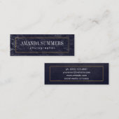 Not Blue Gold Border | Verspätung Mini Visitenkarte (Vorne/Hinten)