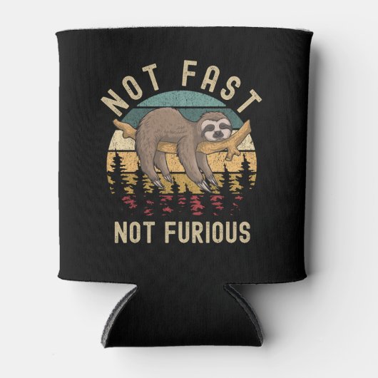 Not Fast Not Furious Funny Sloth Sleeping Dosenkühler (Vorderseite)
