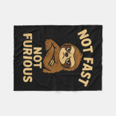 Not Fast Not Furious, Funny Sltoh Fleecedecke (Vorderseite (Horizontal))