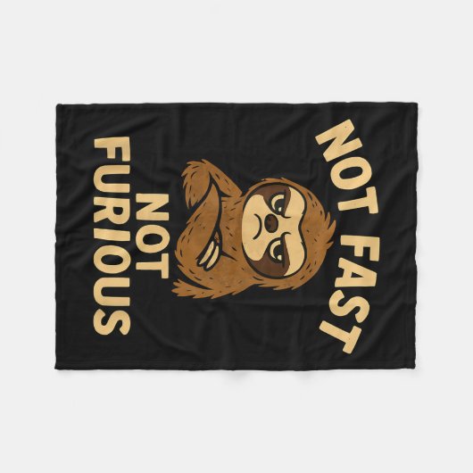 Not Fast Not Furious, Funny Sltoh Fleecedecke (Vorderseite (Horizontal))