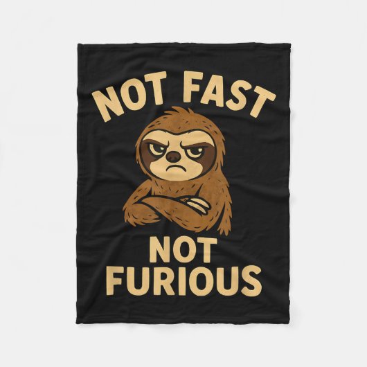 Not Fast Not Furious, Funny Sltoh Fleecedecke (Vorderseite)