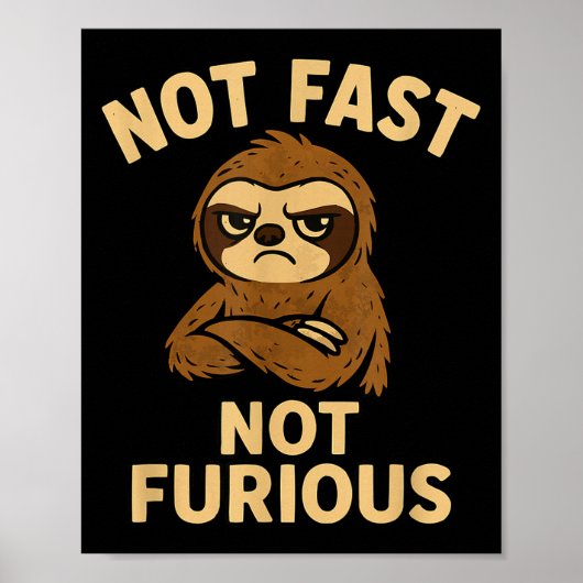 Not Fast Not Furious, Funny Sltoh Poster (Vorne)