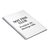 Not Fine Club - SpiralNotebook / Journal Notizblock (Rechte Seite)