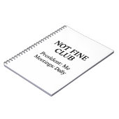 Not Fine Club - SpiralNotebook / Journal Notizblock (Linke Seite)