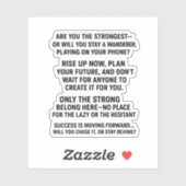 Not For The Weak — Only The Strong Take It 💀 Aufkleber (Blatt)