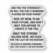 Not For The Weak — Only The Strong Take It 💀 Aufkleber (Vorderseite)