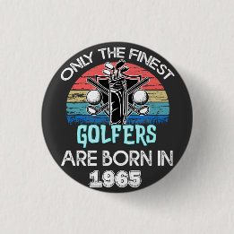 Not-Golfer in mehrfarbiger Typografie Geboren Button