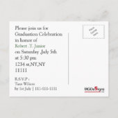 Not grün Camouflage Abschluss Foto Einladung (Rückseite)