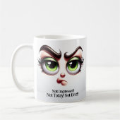 Not Impressed, Fabulous Eyes Funny Face Kaffeetasse (Links)