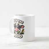 Not in the Mood Cow – Funny Cow with Sunglasses  Kaffeetasse (Vorderseite Links)