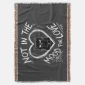 Not In The Mood For Love Grumpy Cat Sarcastic Decke (Vorderseite Vertikal)