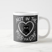 Not In The Mood For Love Grumpy Cat Sarcastic Jumbo-Tasse (Rechts)
