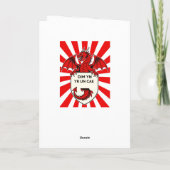 Not In The Same League Welsh Dragon Motif Karte (Rückseite)