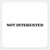 Not Interested Retro Bold Typographic Sticker (Vorderseite)