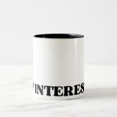 Not Interested Retro Typographic Two-Tone Mug Zweifarbige Tasse (Mittel)