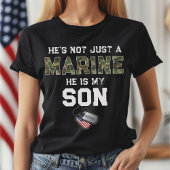 Not Just A Marine He's My Son Military Custom Name T-Shirt