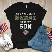Not Just A Marine He's My Son Military Custom Name T-Shirt