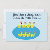 Not Just Another Duck in the Pond Graduation Einladung (Vorderseite)