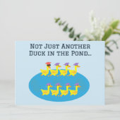Not Just Another Duck in the Pond Graduation Einladung (Stehend Vorderseite)